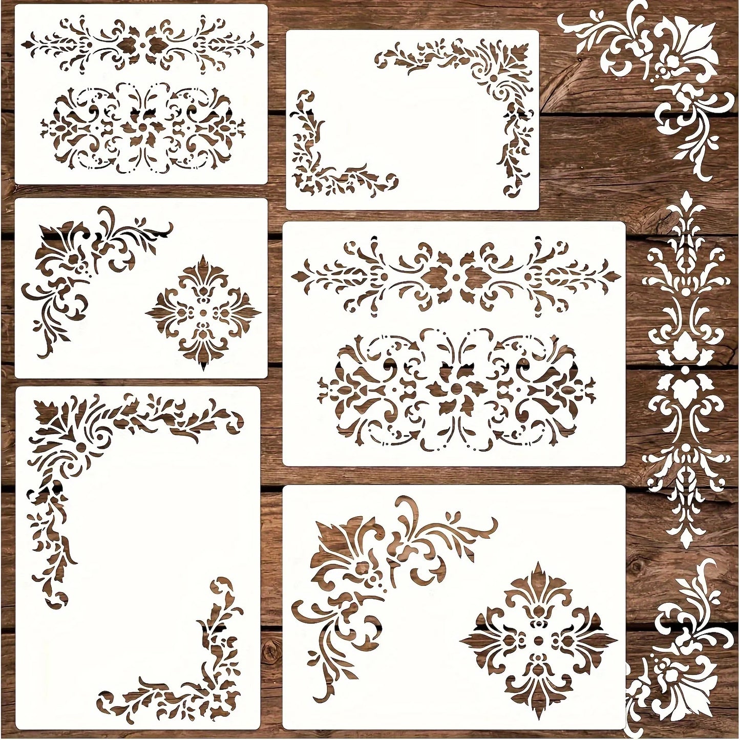 Stencils Set 6 Stuks – Patronen voor Meubels & Muren | Restyleshop