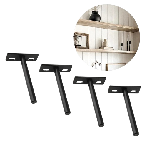 Onzichtbare Plankdragers – Set van 4 | Zwevend Effect