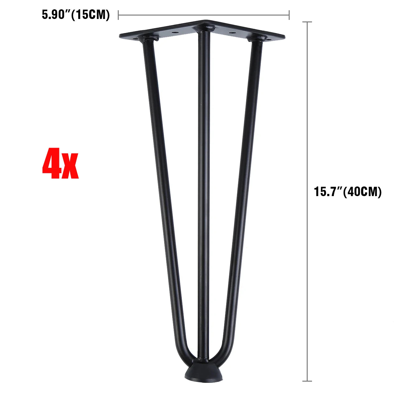 Hairpin Poten 4 Stuks – Industrieel Staal | Restyleshop